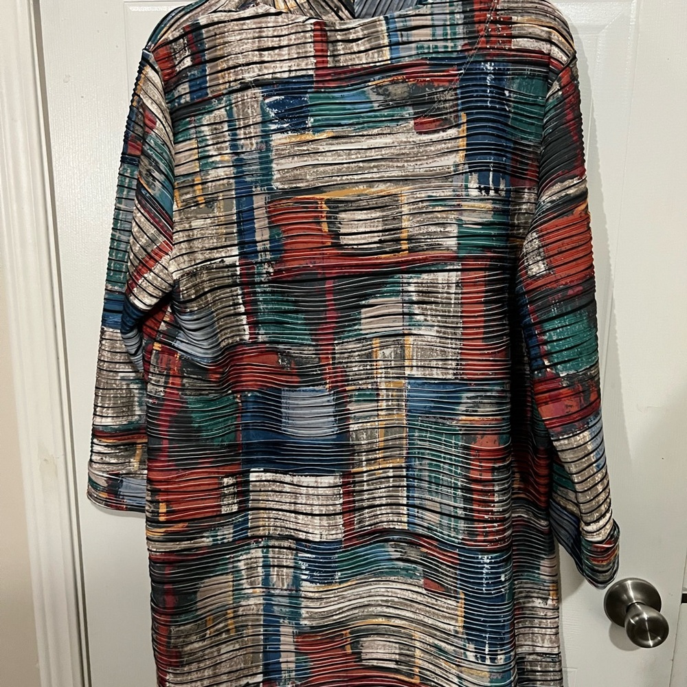 Multiples Striped Multicolor Button Jacket - image 4